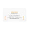 Simple professional black orange business cards