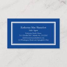 Simple Professional Blue and White Border