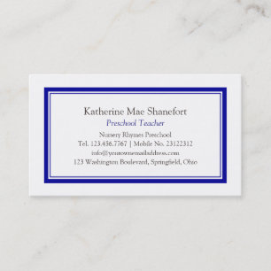 Simple Professional Blue Business Card