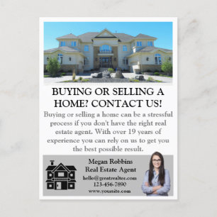 Simple Professional Broker Real Estate Investor  Postcard