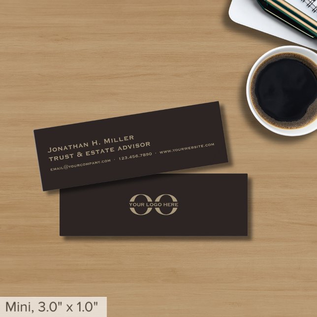 Simple Professional Brown Mini Business Card (Creator Uploaded)