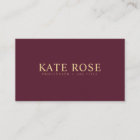 Simple Professional Burgundy Modern Business Card