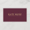 Simple Professional Burgundy Modern Business Card