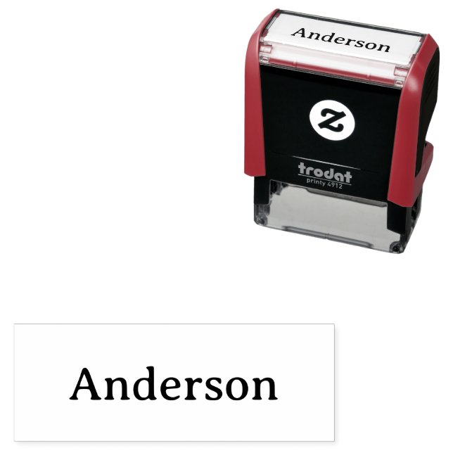 Simple Professional Business 1.8" x 0.65" Self-inking Stamp (In Situ)
