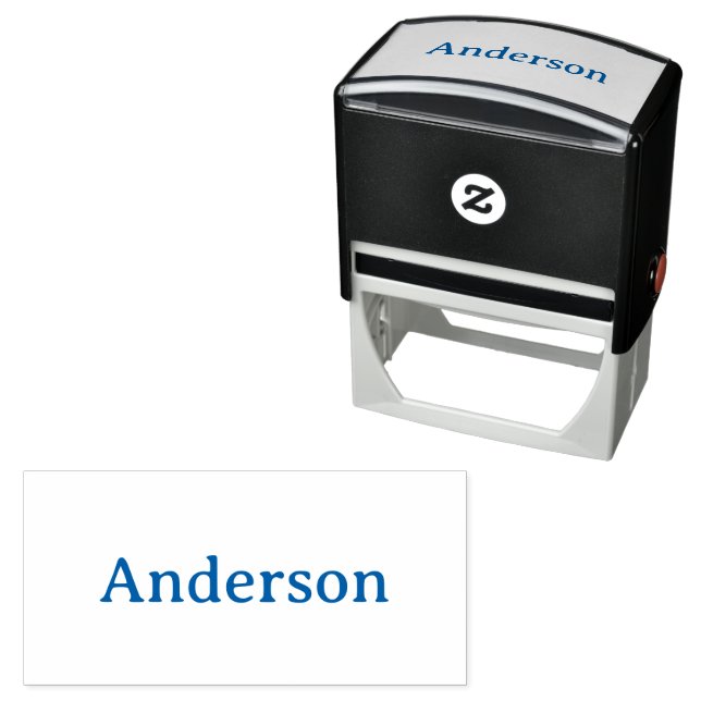 Simple Professional Business 2.9" x 1.4" Self-inking Stamp (In Situ)