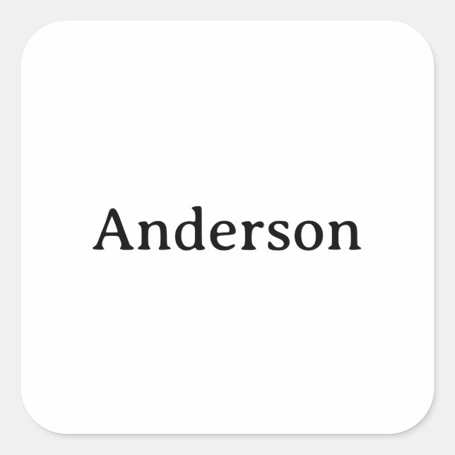 Simple Professional Business 3 inch    Square Sticker (Front)