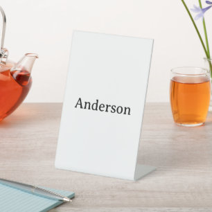 Simple Professional Business 4" x 6" Plastic Pedestal Sign