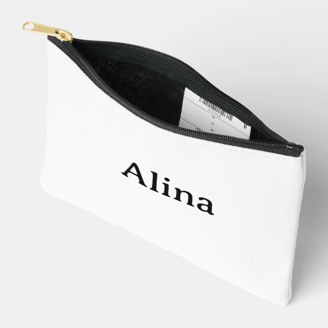 Simple Professional Business 8.5" x 6" Accessory Pouch (Open)