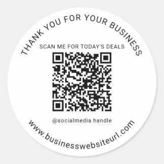 Simple Professional Business Classic Round Sticker