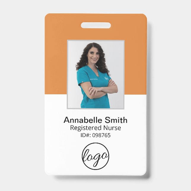 Simple Professional Business ID Badge (Front)