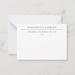 Simple Professional Business Lined Address Card