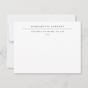 Simple Professional Business Lined Address Card