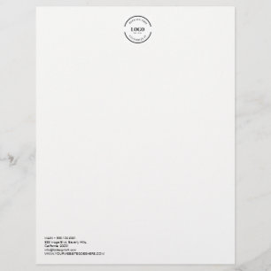 Simple Professional Business logo customisable  Custom Letterhead
