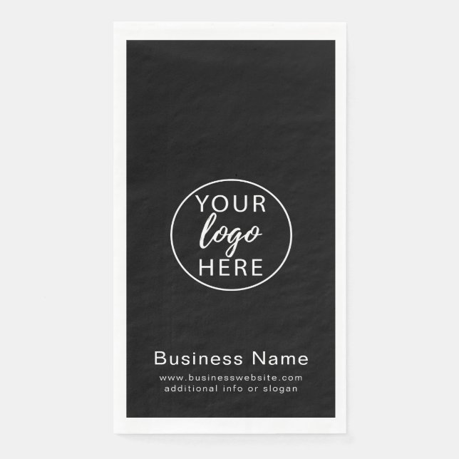 Simple Professional Business Logo Napkin (Front)