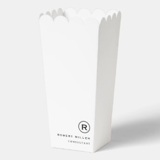 Simple Professional Business Popcorn Favour Box