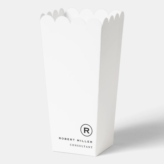Simple Professional Business Popcorn Favour Box (Front)