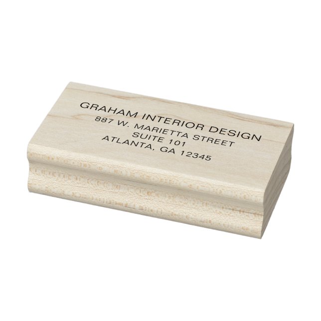 Simple Professional Business Return Address Rubber Stamp (Stamp)