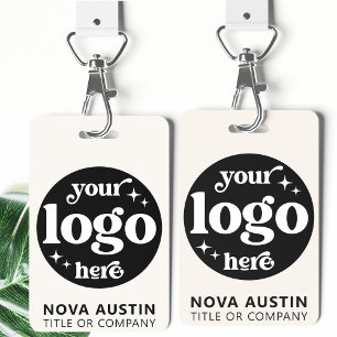 Simple Professional Company Logo Employee Staff ID Badge