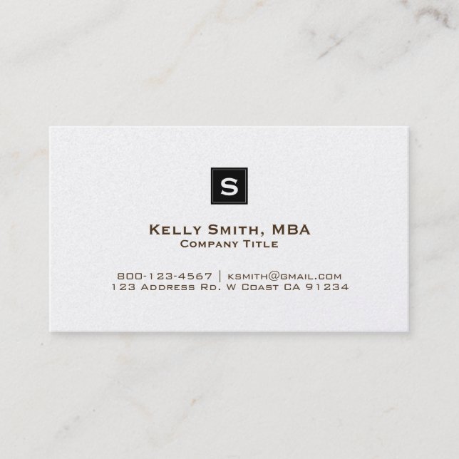 Simple Professional Contemporary Business Card (Front)