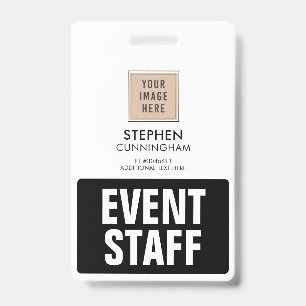 Simple Professional Custom Event Staff Employees ID Badge