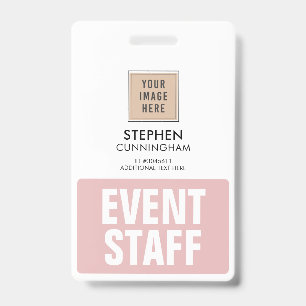 Simple Professional Custom Event Staff Employees ID Badge