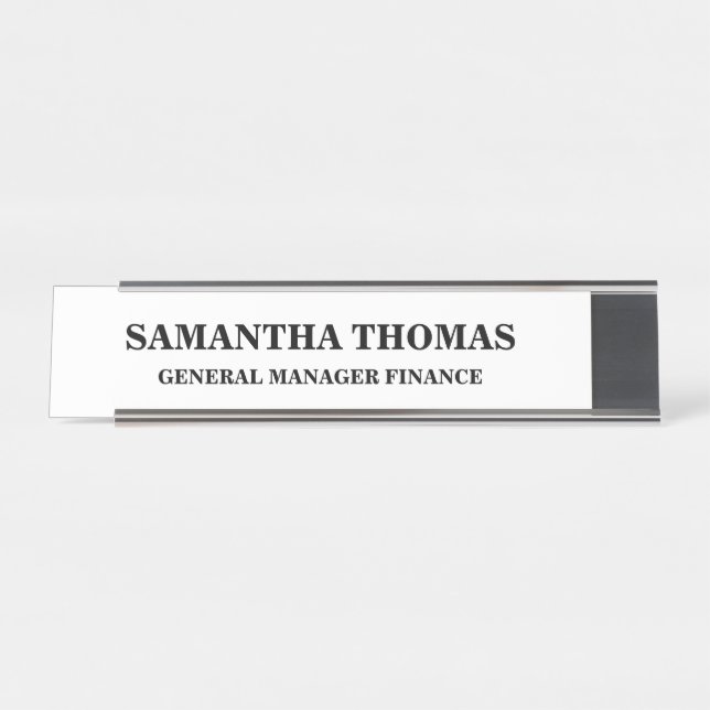 Simple Professional Desk/ Hanging Business School Desk Name Plate (Front)