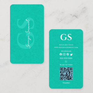 Simple Professional Elegant Employ Name Job Title Business Card