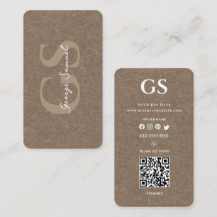 Simple Professional Elegant Employ Name Job Title Business Card