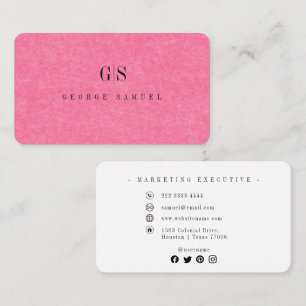 Simple Professional Elegant Employ Name Job Title Business Card