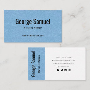 Simple Professional Elegant Employ Name Job Title Business Card