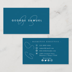 Simple Professional Elegant Employ Name Job Title Business Card