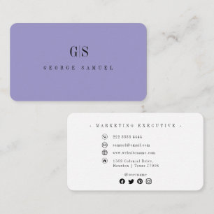 Simple Professional Elegant Employ Name Job Title Business Card