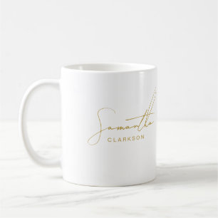 Simple Professional Gold Handwritten Script Coffee Mug