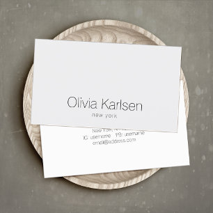 Simple Professional Grey Grey  Modern Business Card