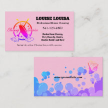 Simple Professional House Cleaning Business Cards