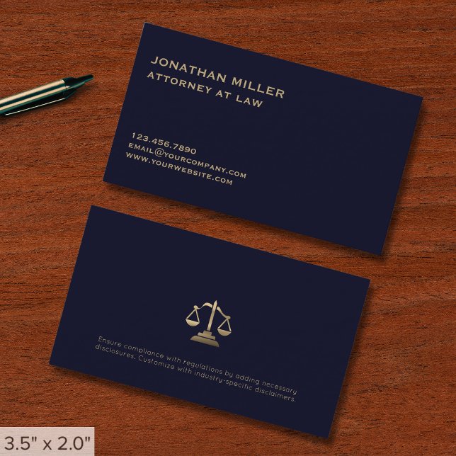 Simple Professional Lawyer Business Card (Creator Uploaded)