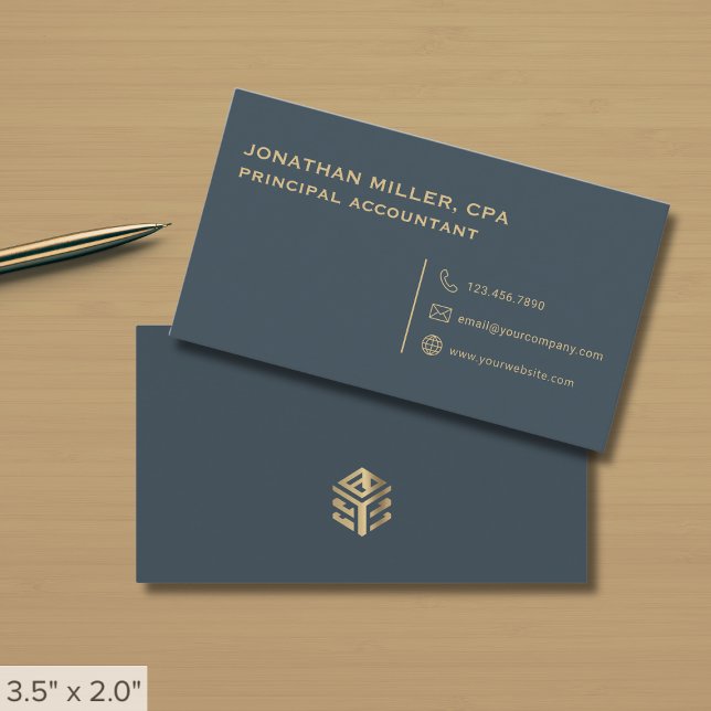 Simple Professional Luxury Business Card (Creator Uploaded)