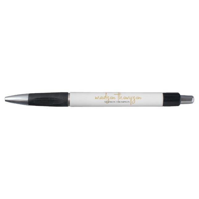 Simple Professional Luxury White Gold Script (Front)