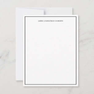 Simple Professional Modern Black Border Card