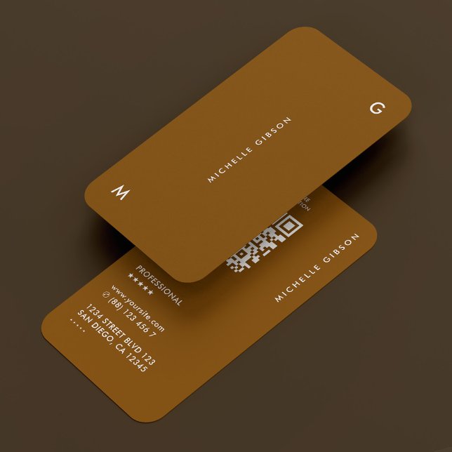 Simple Professional Modern Brown Business Card (Simple Professional Modern Brown Business Card
)
