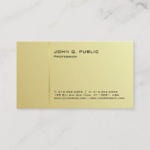 Simple Professional Modern Gold Signature UV Matte Business Card