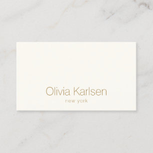 Simple Professional Modern Ivory Business Card