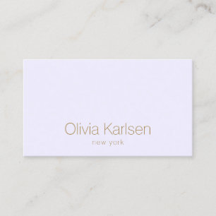 Simple Professional Modern Lavender Business Card