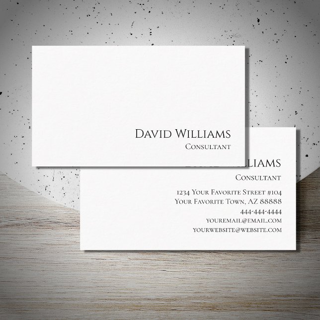 Simple Professional Modern Minimalist  Business Card (Creator Uploaded)