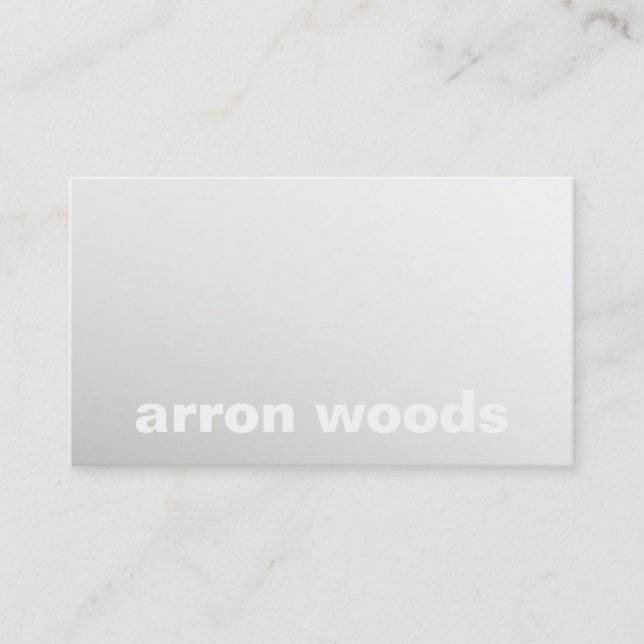 Simple Professional Modern Minimalist Grey Business Card (Front)
