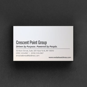Simple Professional Modern Silver Gradient  Business Card