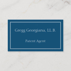 Simple & Professional Patent Agent Business Card