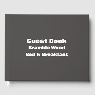 Simple Professional Personalised Vacation House Guest Book