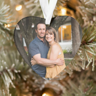Simple Professional Photo Acrylic Heart Ornament