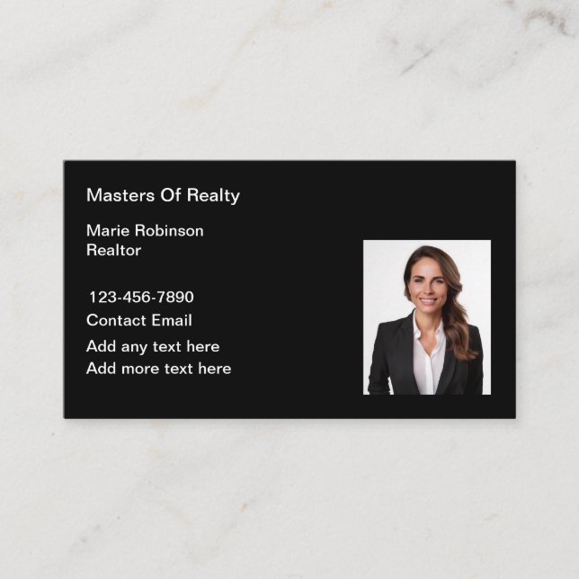 Simple Professional Photo Business Cards  (Front)